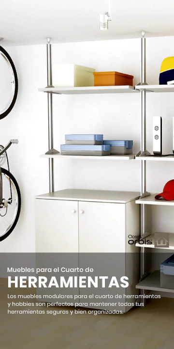 Muebles modulares para mantener tus herramientas seguras y bien organizadas.