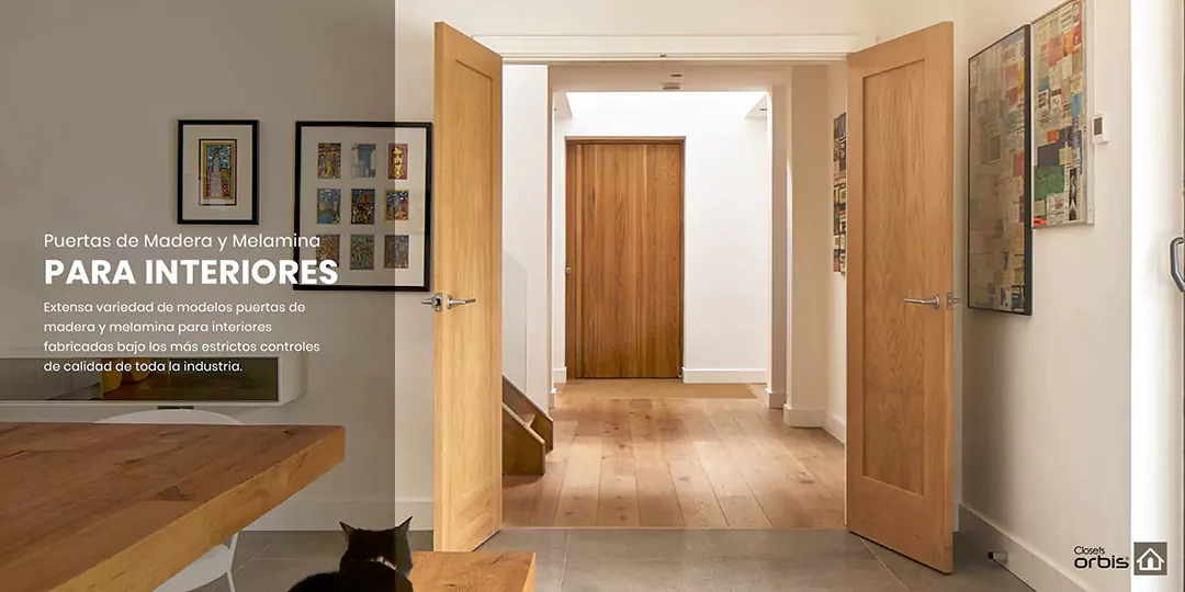 Puertas para interiores de madera y melamina